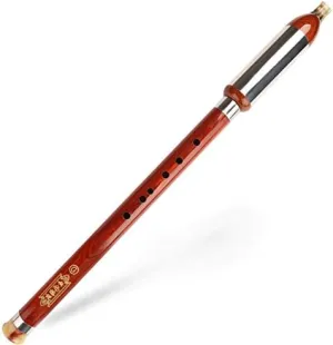 OrientalMusicSanctuary Rosewood Vertical Blown Bawu - Yunnan Ethnic Chinese Free Reed Flute (Key of F)