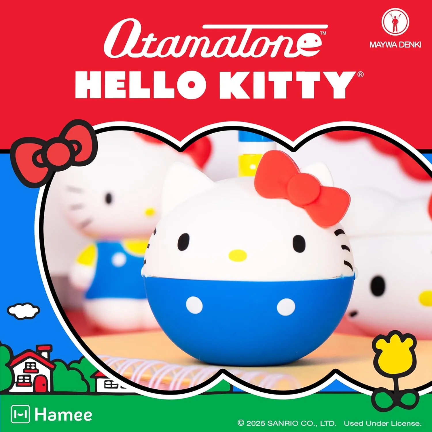 Otamatone Classic Hello Kitty [Officially Licensed Sanrio] Japanese Character Electronic Musical Instrument Portable Synthesizer from Japan Maywa Denki for Children Kids and Adults Gift