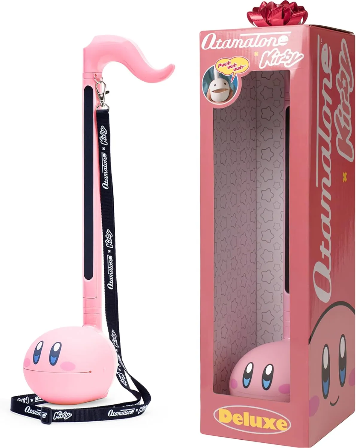 Otamatone Deluxe Japanese Musical Instrument Portable Music Synthesizer from Japan by Maywa Denki Studio Award Winning, Educational Fun Gift for Children, Teens & Adults - Kirby (English Manual)