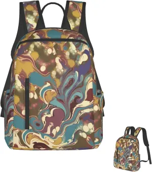 OUSIKA Fashion Backpack Casual Travel Daypack Lightweight Laptop Bags Romano Art Laptop Backpacks for Women Men, Black, One Size