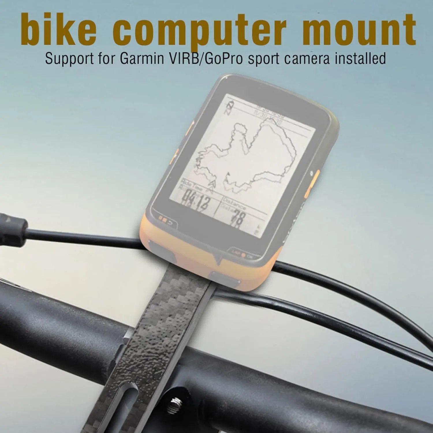 Out Front Cycling Computer Mount, Road Bike Cycling Computer Holder, Integrated Handlebar Stem for Accessories (Applicable to Garmin)