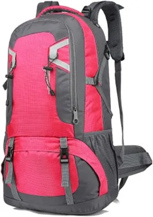 Outdoor Camping Bag Portable Backpack,Travel Hiking Backpack, Lightweight Hiking Daypack for Camping Outdoor Hiking Travel ( Color : Rose red , Size : 40L )