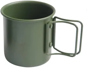 Outdoor Camping Water Cup 300ml Portable Folding Aluminum Cup Mug(Green)