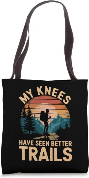 Outdoor Hike Lover Trekking, Hiker Mountain and Hiking Tote Bag