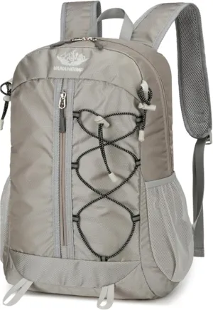 Outdoor Shoulder Bag, Oxford Cloth Mountaineering Riding Backpack, Ultralight Multifunctional Casual Collapsible Shoulder Bag (grizzly)