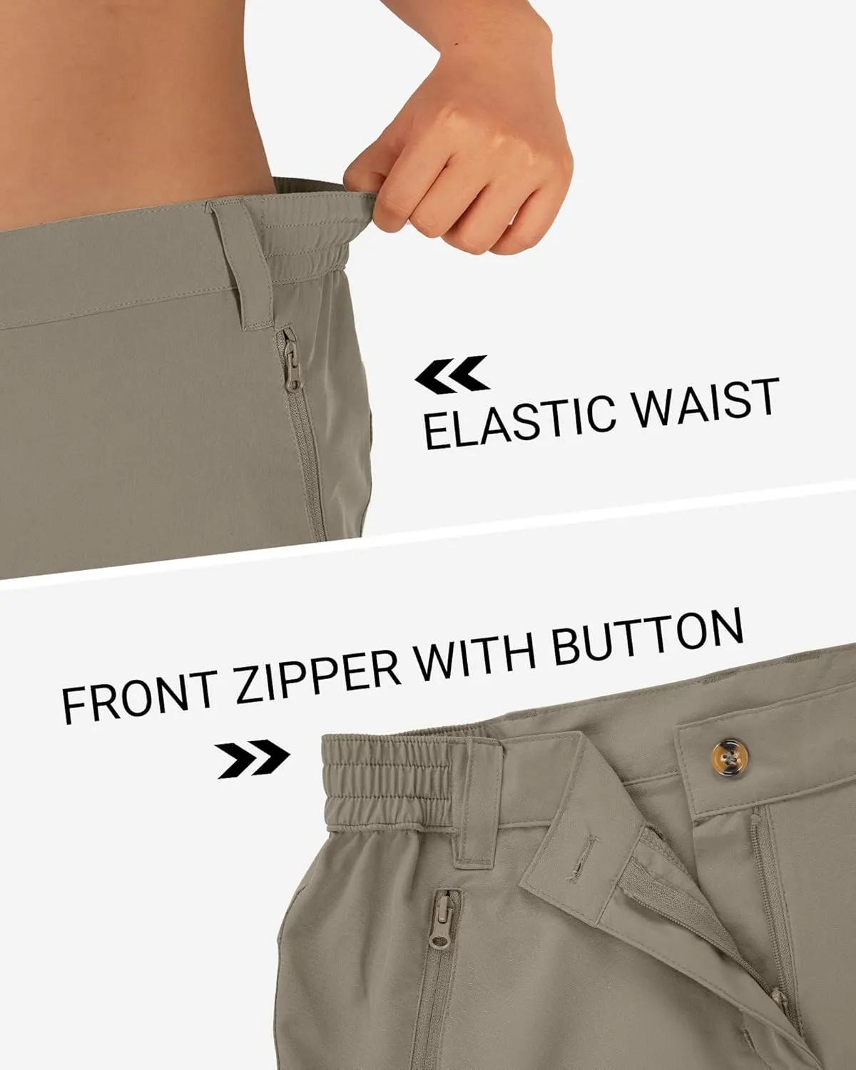 Outdoor Ventures Women's Hiking Shorts Stretch Lightweight Golf Shorts Quick Dry UPF 50  5 inch Cargo Short for Camping