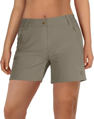 Outdoor Ventures Women's Hiking Shorts Stretch Lightweight Golf Shorts Quick Dry UPF 50  5 inch Cargo Short for Camping