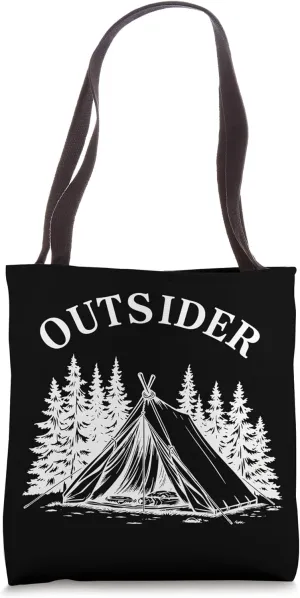 Outsider Retro Camping Adventure Hiking Outdoor Explorer Tote Bag