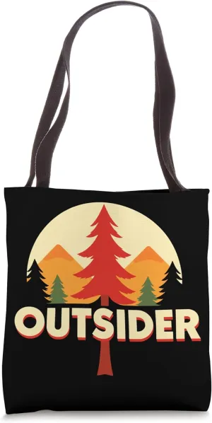 Outsider Retro Camping Adventure Hiking Outdoor Explorer Tote Bag