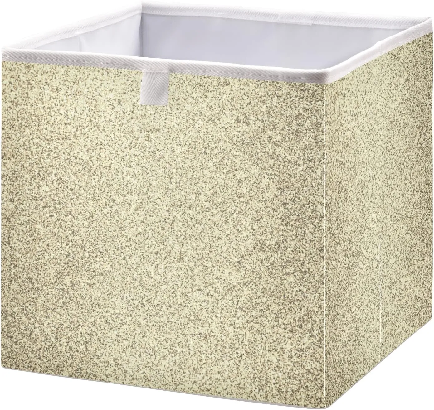 Oyihfvs Gold Golden Glitter and Glare Pattern Square Foldable Cube Storage Basket Collapsible Fabric with Handles Bag Organizer Clothes for Home Bedroom 11 x 11 x 11 in