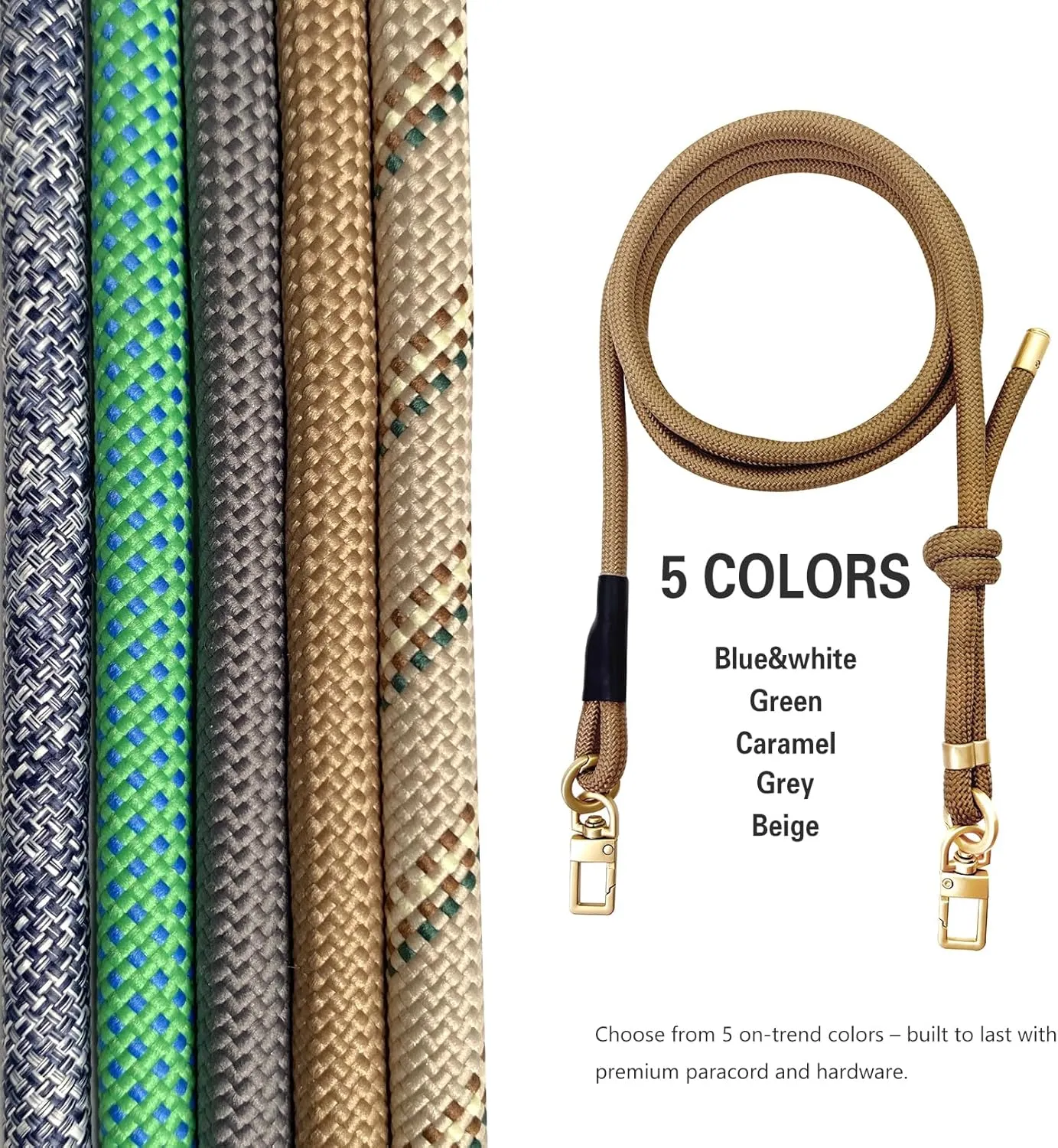 Paracord Bag Strap Crossbody Replacement Handmade Adjustable Shoulder Bag Strap for Street Style Bag Canvas Bag