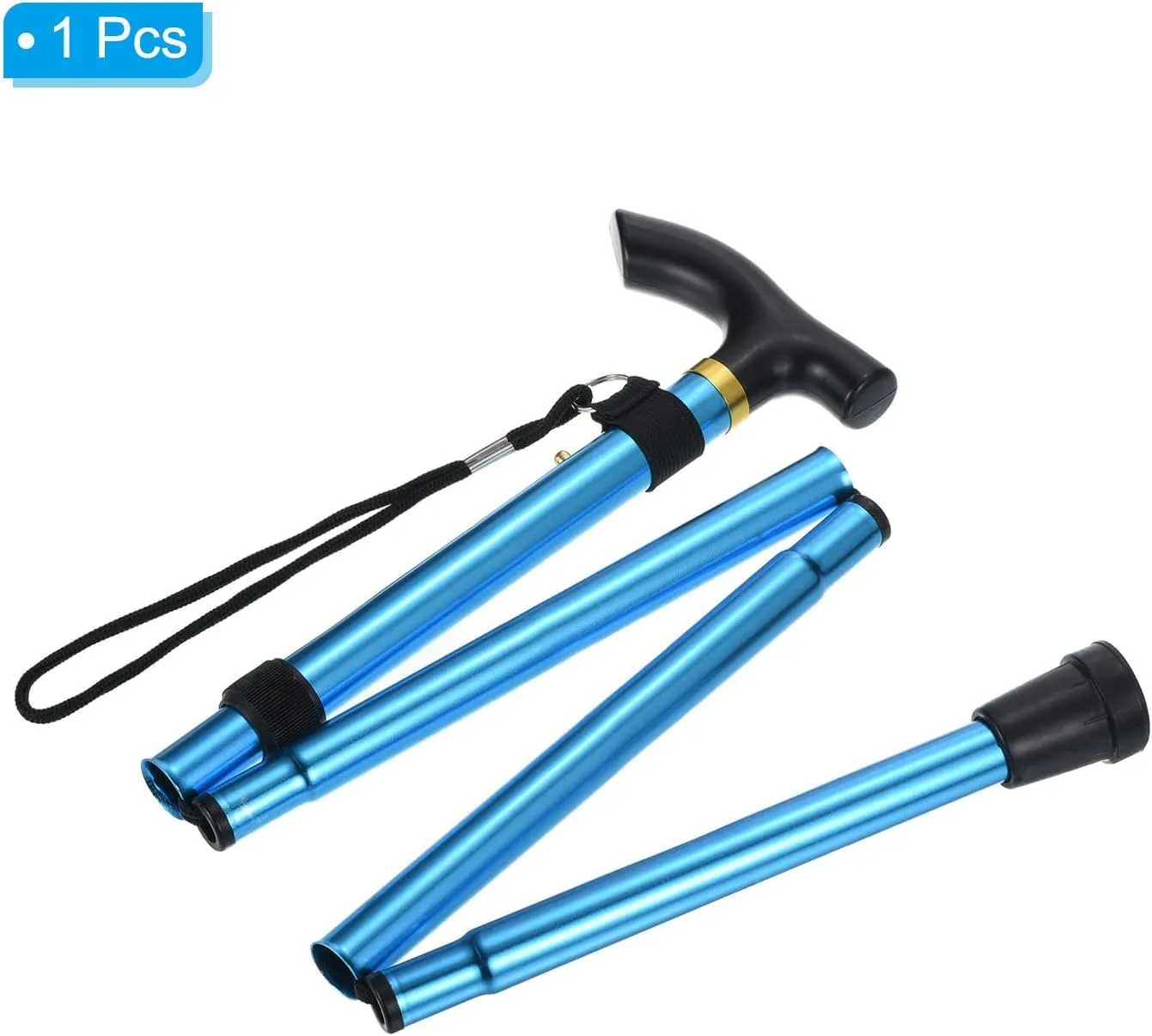 PATIKIL Trekking Poles, Collapsible Hiking Pole Telescopic Folding Cane Quick Lock Aluminum Alloy for Outdoor Hiking Walking Camping