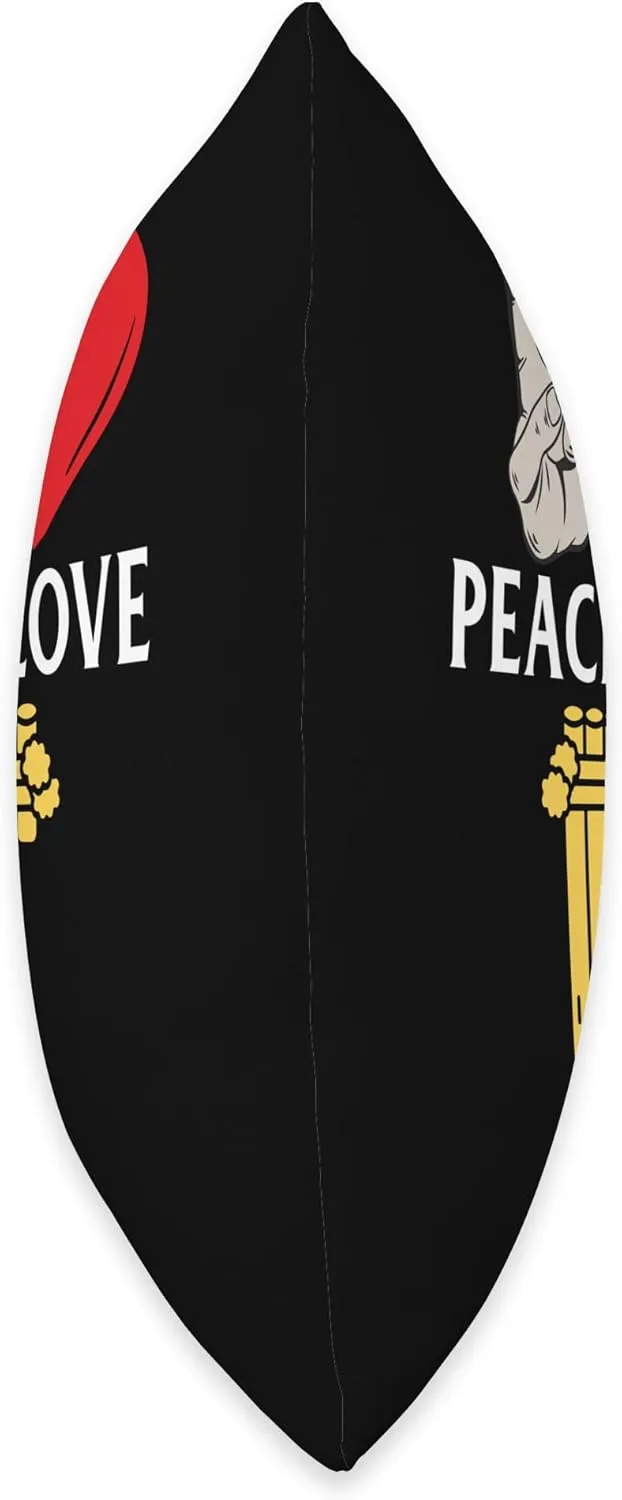 Peace Love Siku Musical Instrument Siku Players Throw Pillow