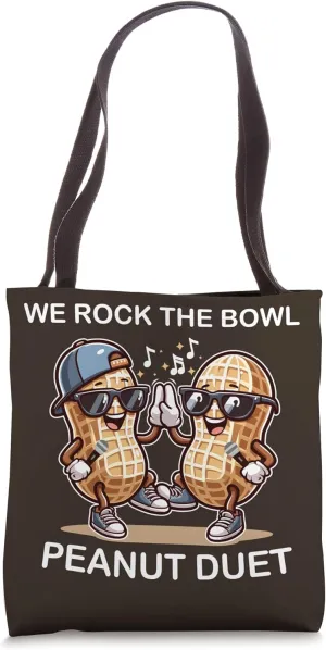 Peanut We Rock The Bowl Peanut Duet Snack Lover Tote Bag