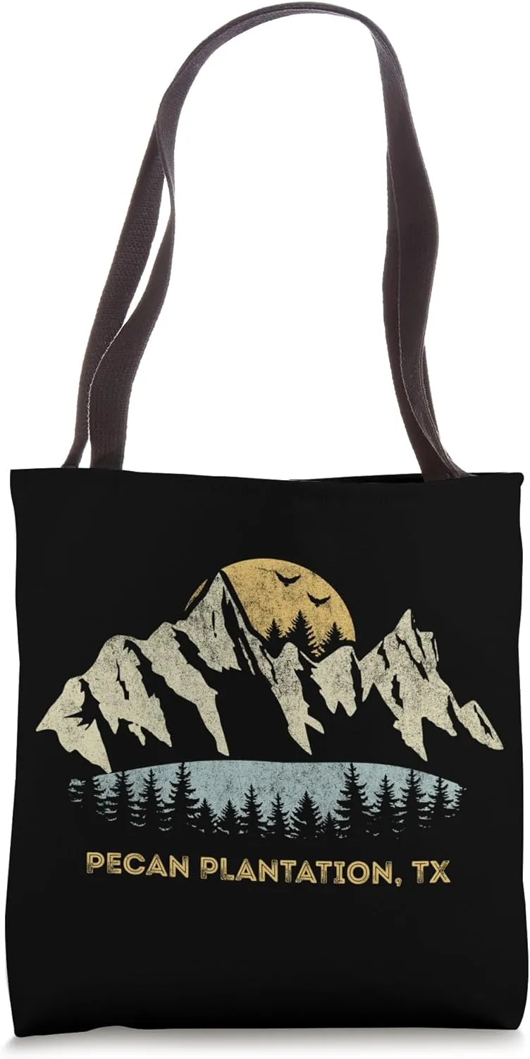 Pecan Plantation Texas Mountain Sunset Sunrise TX Tote Bag