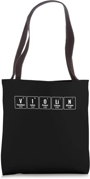 Periodic Table Of Elements Violin Violinist Fiddler Tote Bag