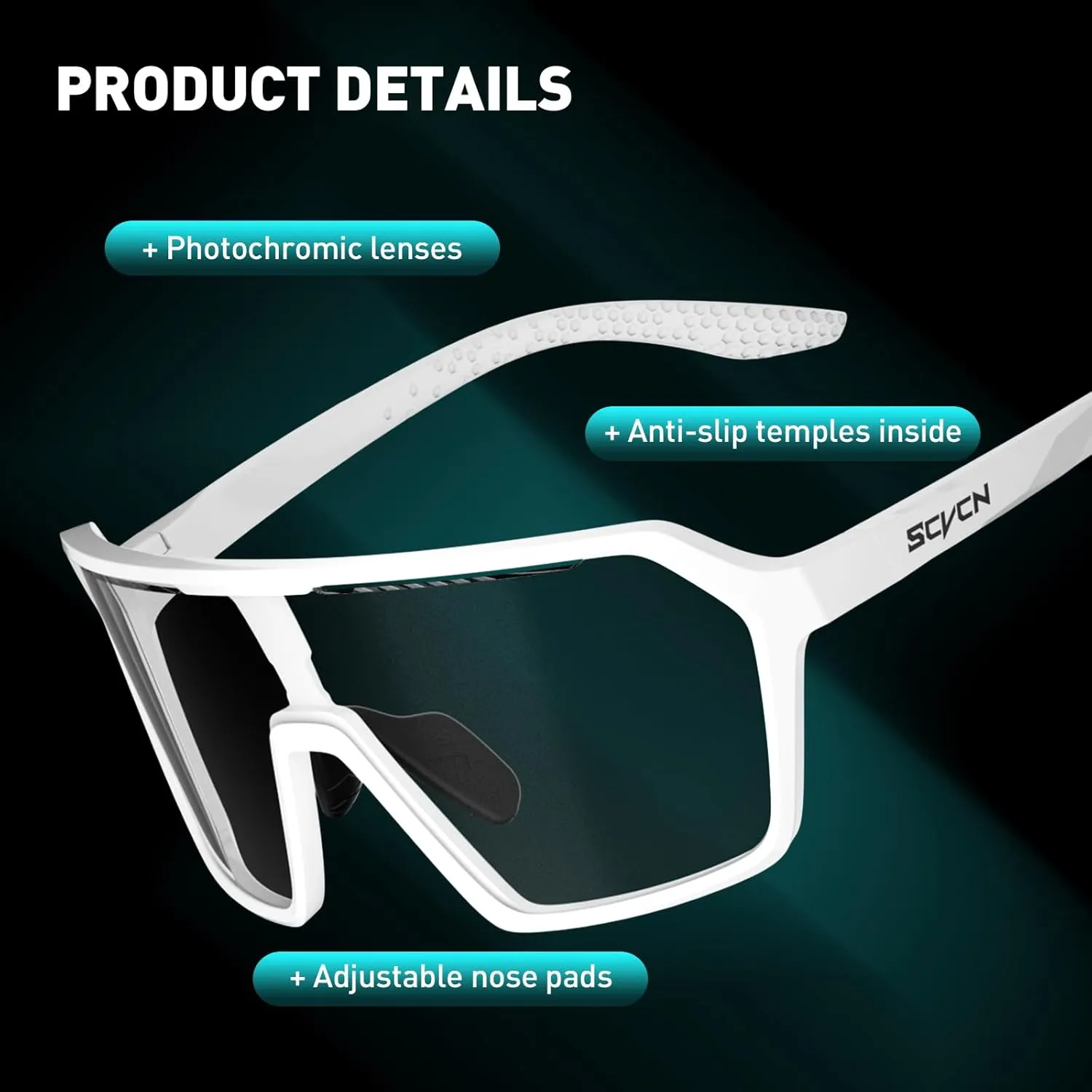 Photochromic Cycling Glasses Sport Sunglasses Clear MTB Men Women BMX Running Driving