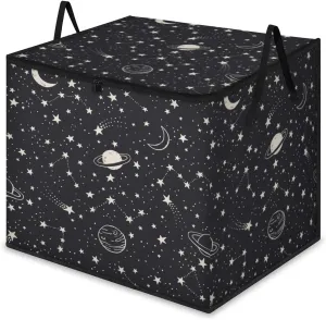 Planets Comets Stars Extra Large Storage Bags 214L Foldable Clothes Storage Containers Closet Organizers Storage Bins with Handles for Clothing Blanket Bedding Comforter