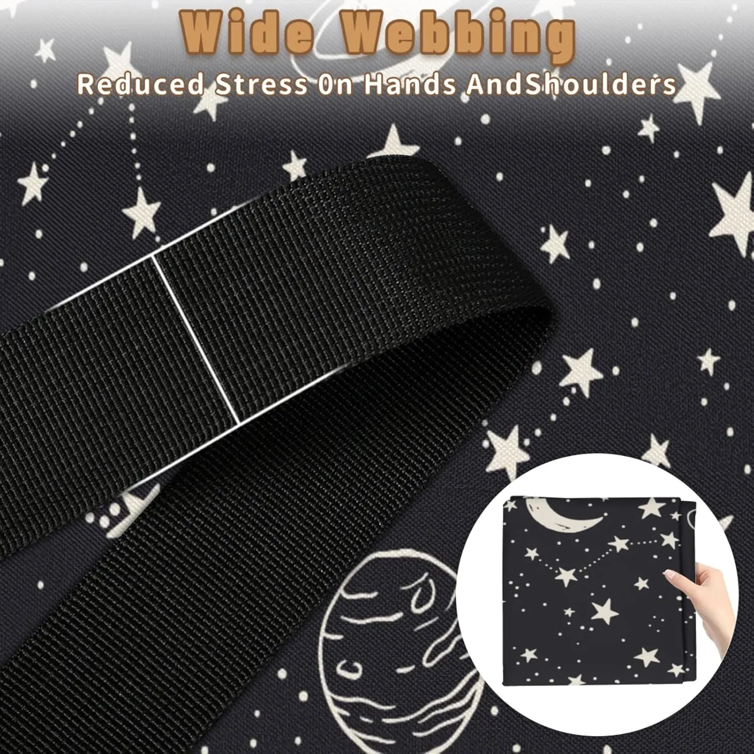 Planets Comets Stars Extra Large Storage Bags 214L Foldable Clothes Storage Containers Closet Organizers Storage Bins with Handles for Clothing Blanket Bedding Comforter