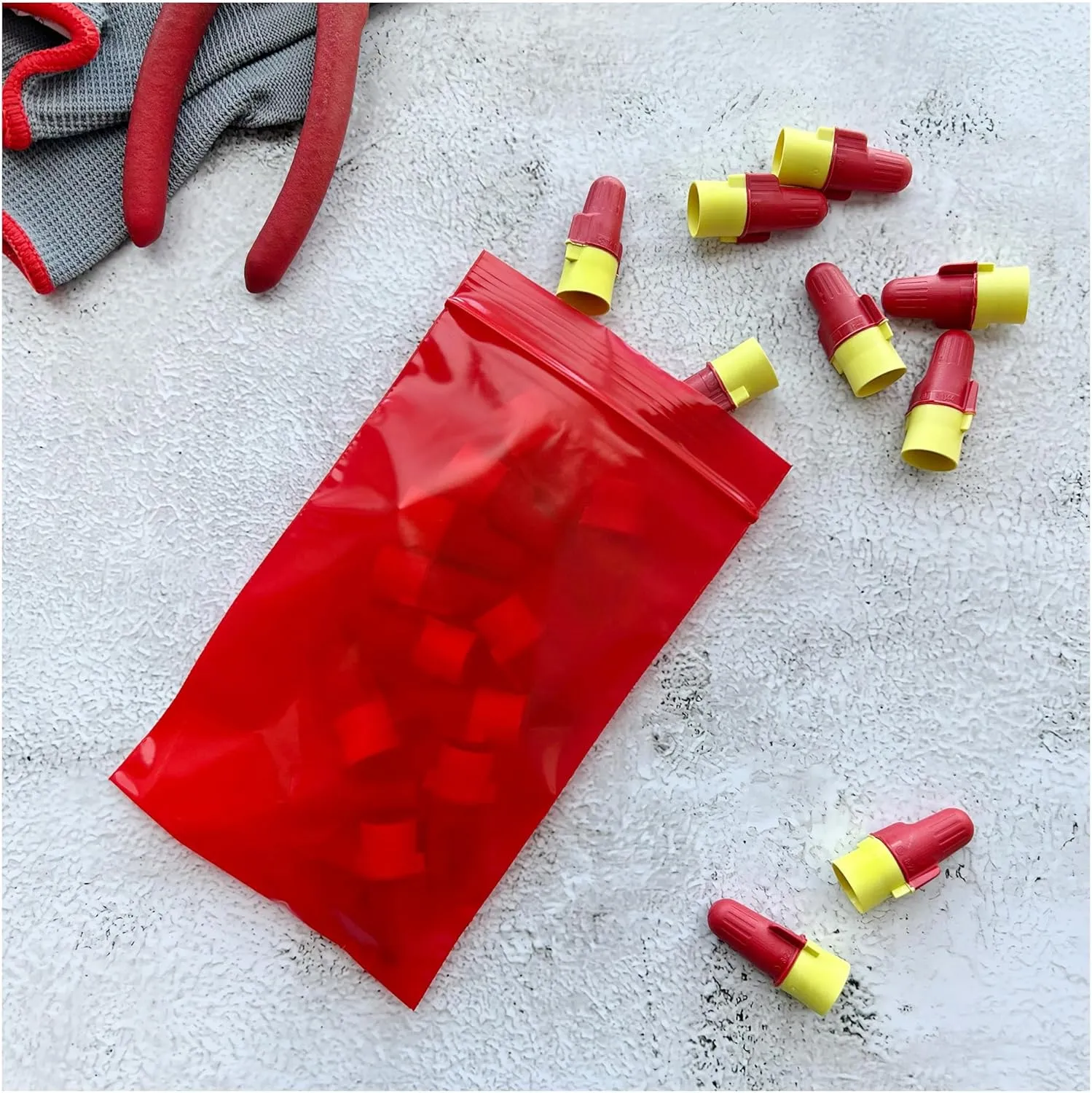 Plymor 4" x 6" (Pack of 200), Red 2 Mil Zipper Reclosable Plastic Bags