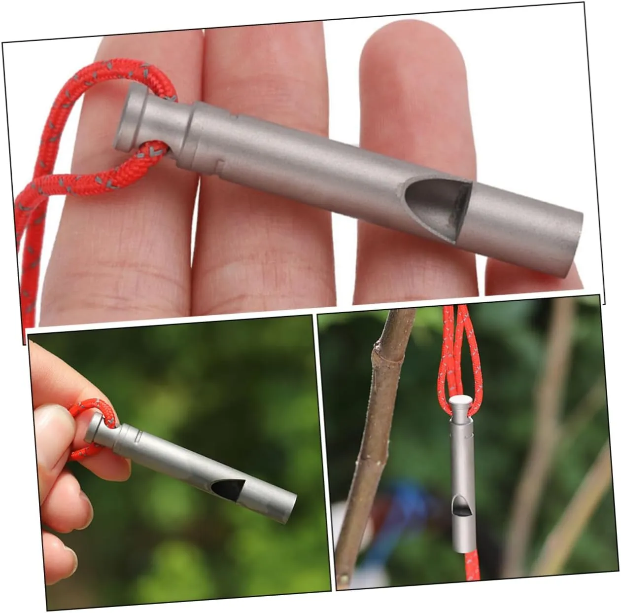 POPETPOP Titanium Whistle Decor Hiking Whistle Emergency Whistle Outdoor Whistle Portable Camping Whistle