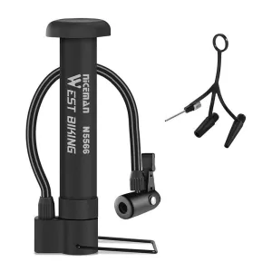 Portable High-Efficiency Bike Pump, Multi-Valve Inflator