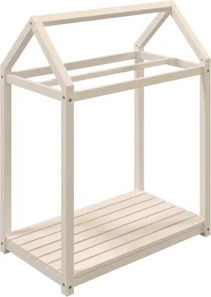 Powell Cream Maven Wooden A-Frame House Shaped Clothing Rack for Kids