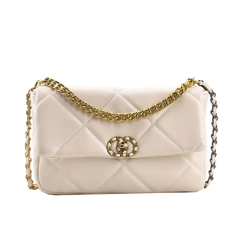 Pretty Popular Simplicity Rhombus Embroidery Line Crossbody Bags