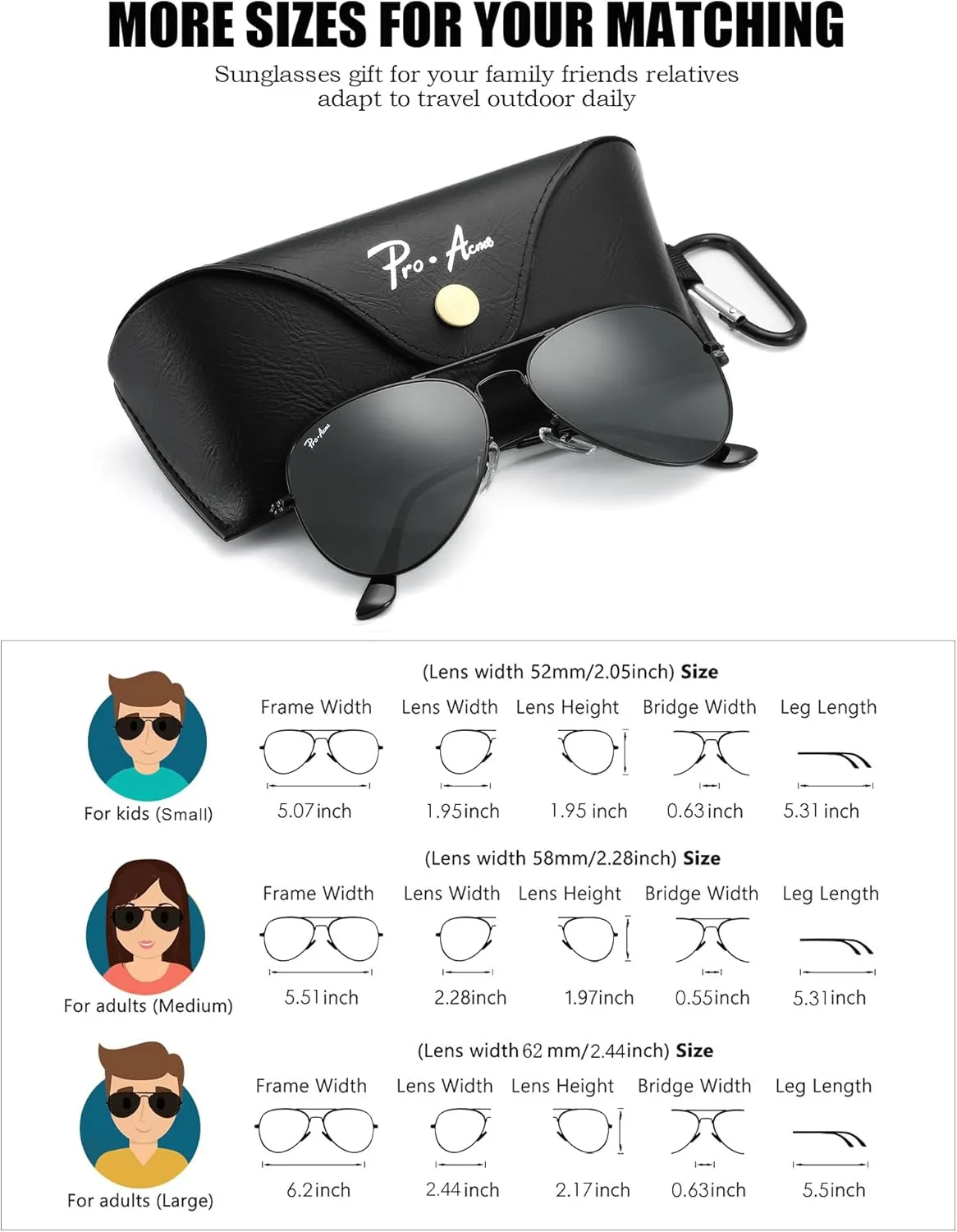 Pro Acme Classic Aviator Sunglasses for Women & Men Metal Frame UV400 Driver Sunglasses