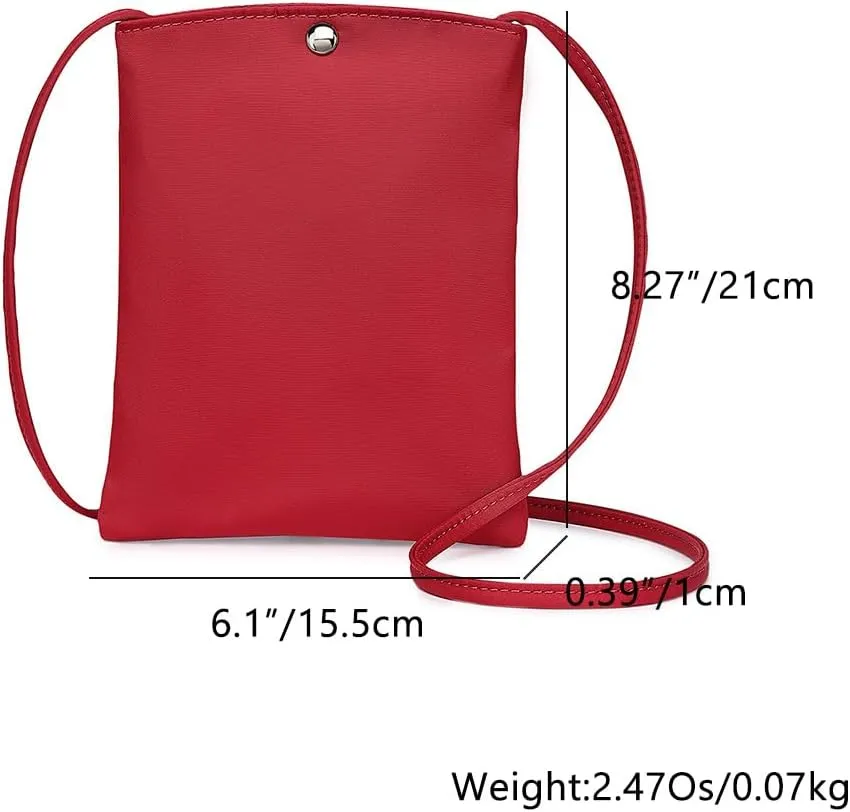Pure Nylon Mobile Phone Bag Mini Cloth Bag ins Style Japanese Simple and Versatile Messenger Small Square Bag