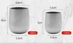 Pure titanium double layer water cup outdoor portable beer mug coffee milk mug(120ML)