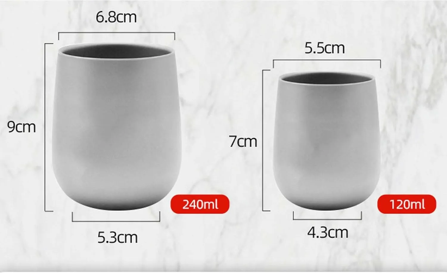 Pure titanium double layer water cup outdoor portable beer mug coffee milk mug(120ML)
