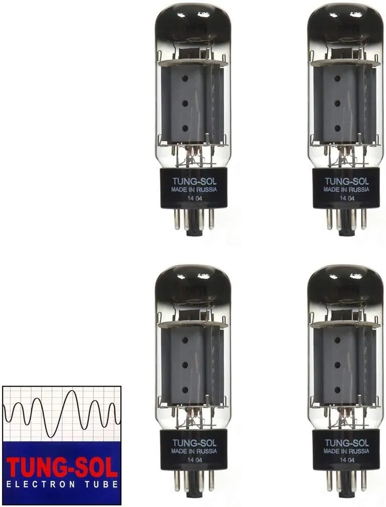 Quad of Tung-Sol 7027 New Production Power Vacuum Tube
