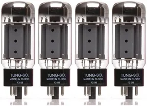 Quad of Tung-Sol 7581A New Production Power Vacuum Tube