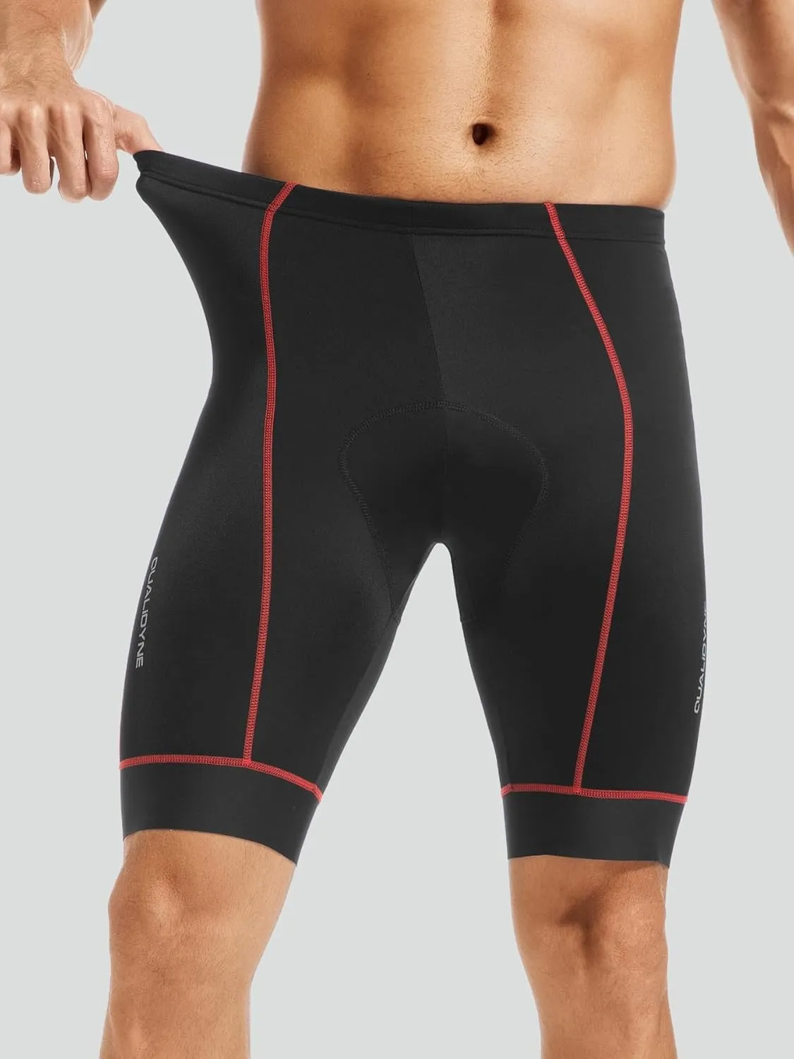 Qualidyne Men's Cycling Bike Shorts 3D Padded Biking Pants Cycle Shorts