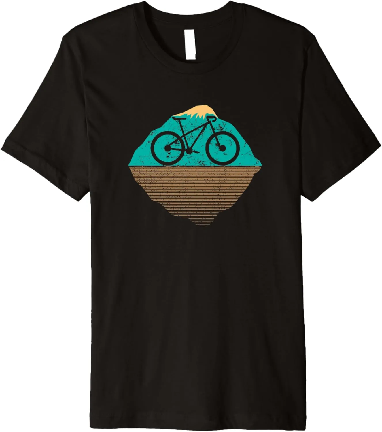 Racing Bike With Summit Silhouette For Cyclist - Bicycle Premium T-Shirt