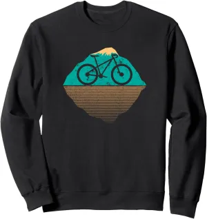 Racing Bike With Summit Silhouette For Cyclist - Bicycle Sweatshirt