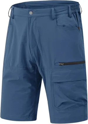 Rdruko Men's Golf Shorts Stretch 9" Quick Dry Lightweight Cargo Hiking Work Outdoor Casual Shorts 5 Pockets