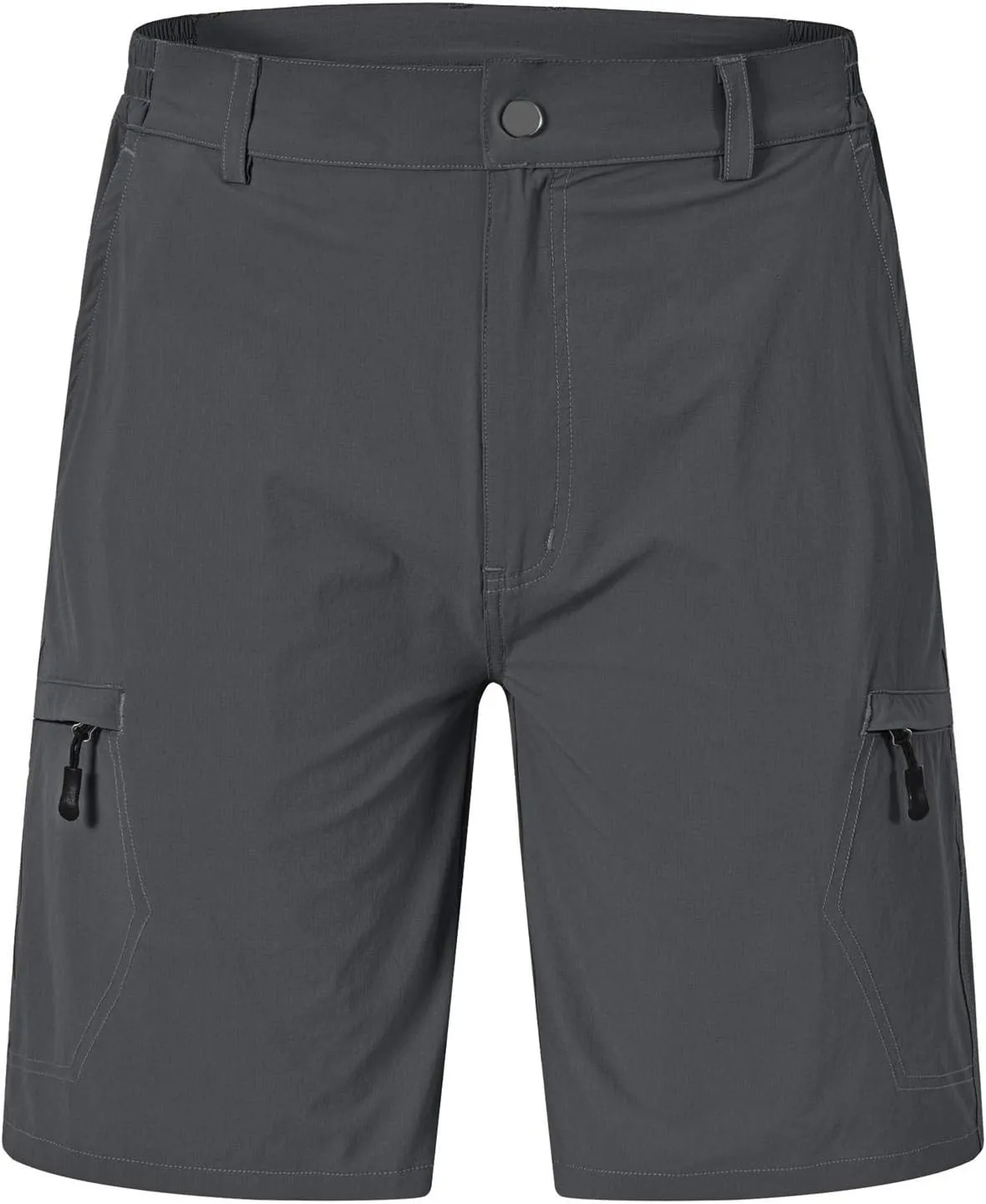 Rdruko Men's Hiking Cargo Shorts 9" Quick Dry Lightweight Outdoor Work Casual Travel Summer Shorts with 6 Zipper Pockets