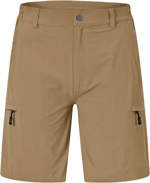Rdruko Men's Hiking Cargo Shorts 9" Quick Dry Lightweight Outdoor Work Casual Travel Summer Shorts with 6 Zipper Pockets