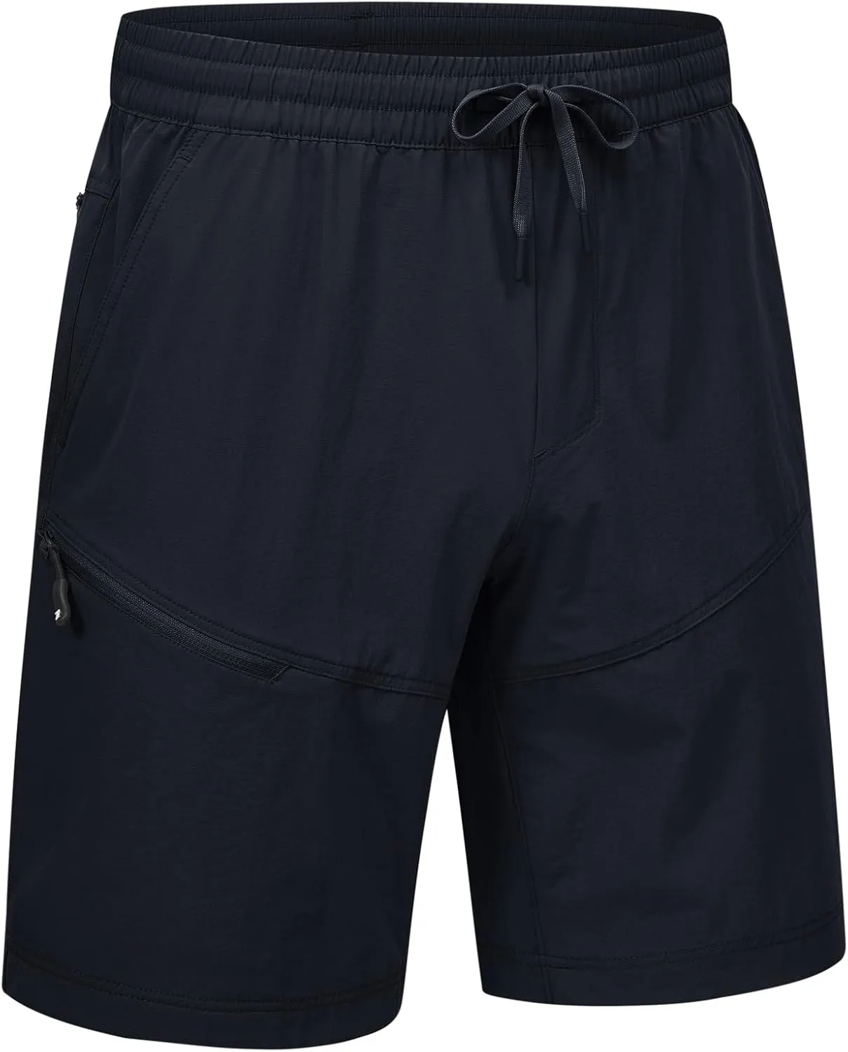Rdruko Men's Hiking Shorts 9'' Quick Dry Lightweight Work Cargo Outdoor Elastic Waist Shorts with Zipper Pockets