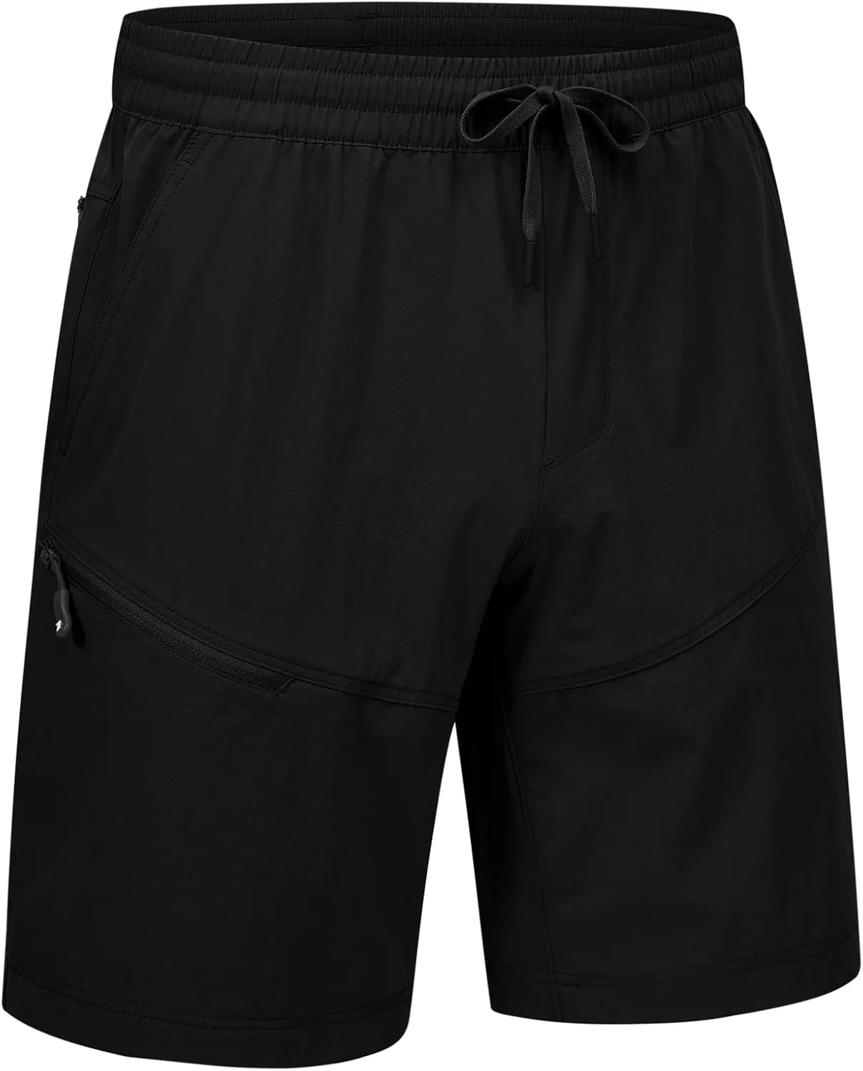 Rdruko Men's Hiking Shorts 9'' Quick Dry Lightweight Work Cargo Outdoor Elastic Waist Shorts with Zipper Pockets