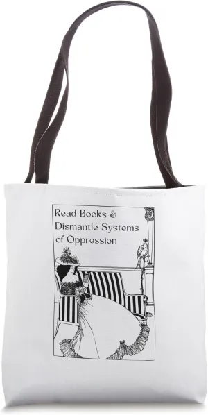 Read Books & Dismantle Systems of Oppression Retro Tote Bag