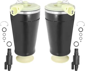 Rear Pair Air Ride Suspension Air Spring Bags w/Solenoid Valves Compatible with 2003-2004 Mercury Marauder