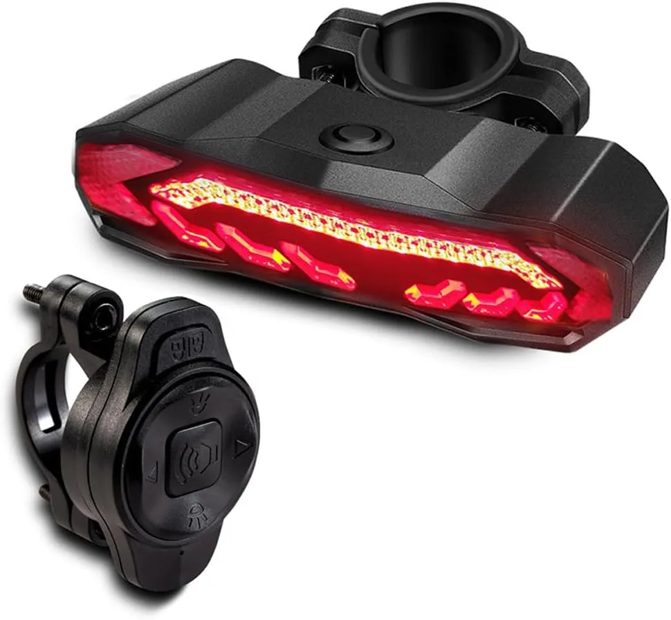 Rear USB Reable High Visibility Multifunction Bike Rear with Brake Sensing Cycle Tail Road Bike Rear Lamp