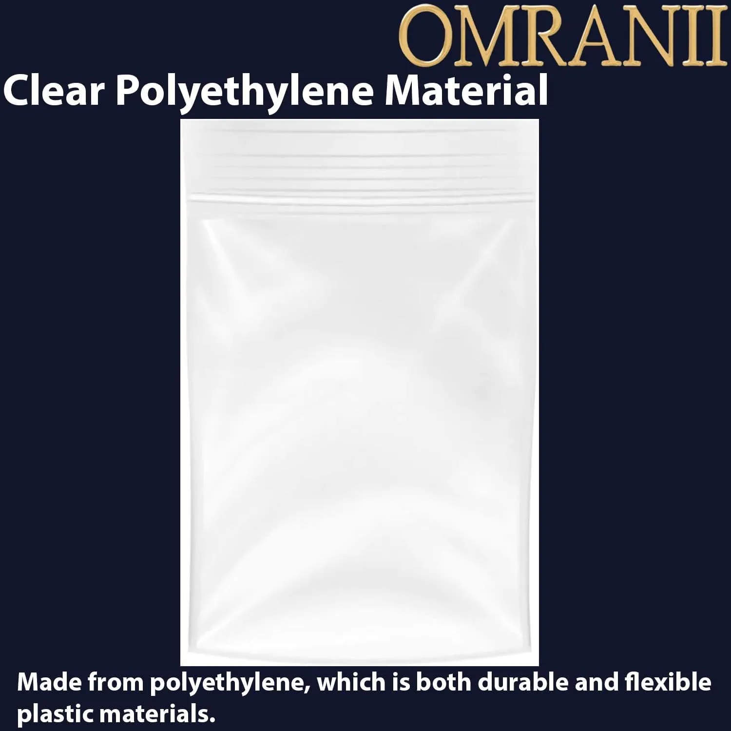 Reclosable Zip Poly Bags, 4Mil 18" X 24" & 50 Bags | Low-Density Polyethylene (LDPE), Durable Poly Baggies | Plastic Zip Lock Storage for Food, Jewelry, Small Parts, and More