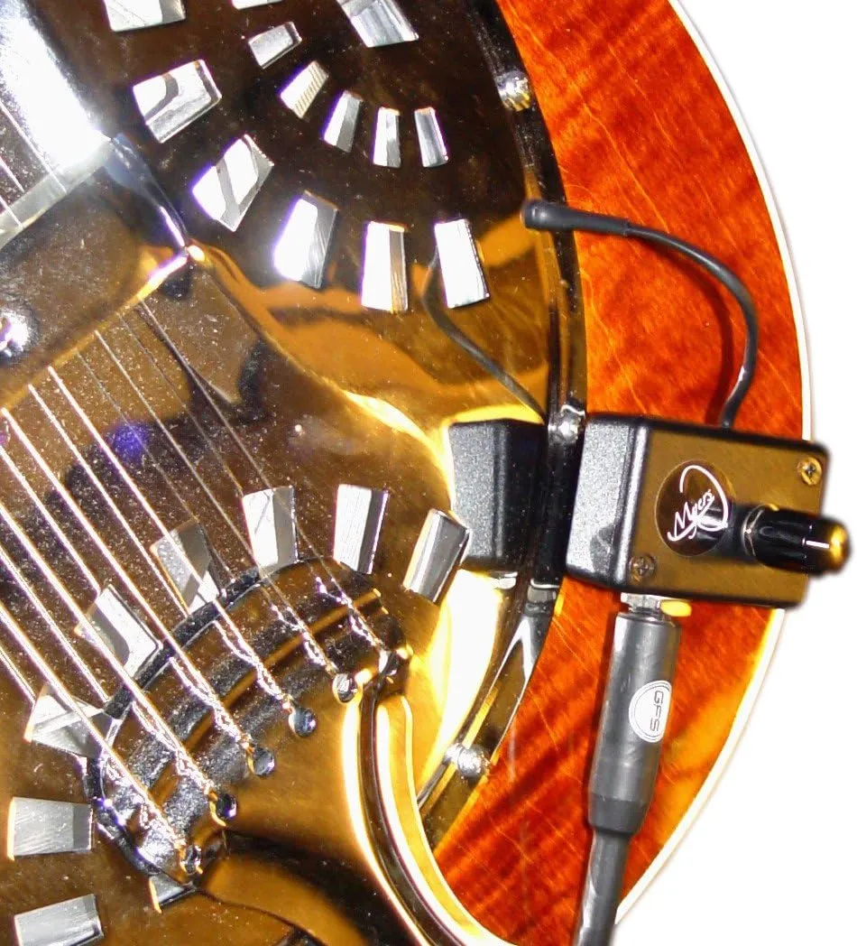 Resonator Guitar Pickup with Flexible Micro-Gooseneck by Myers Pickups
