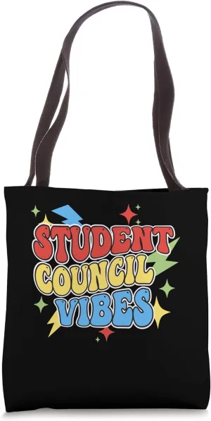 Retro Student Council Vibes Groovy School Student Council Tote Bag