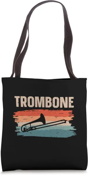 Retro Trombone Trombonist Music Instrument Instrumentalist Tote Bag