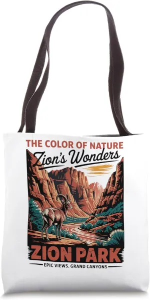 Retro Zion National Park - Vintage Zion Tote Bag